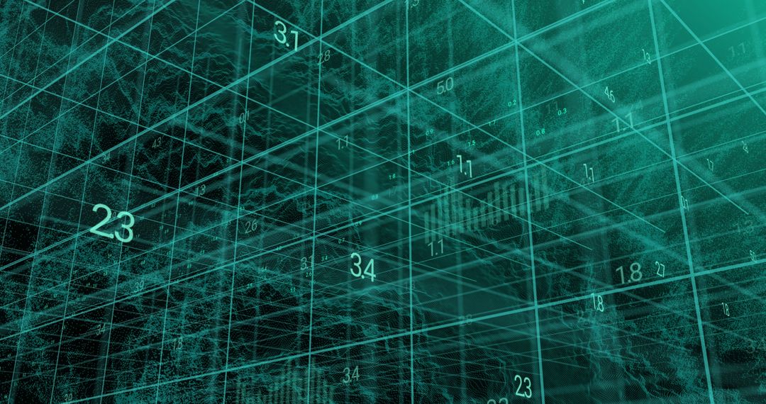 Digital Data Visualization with 3D Grid and Analytics