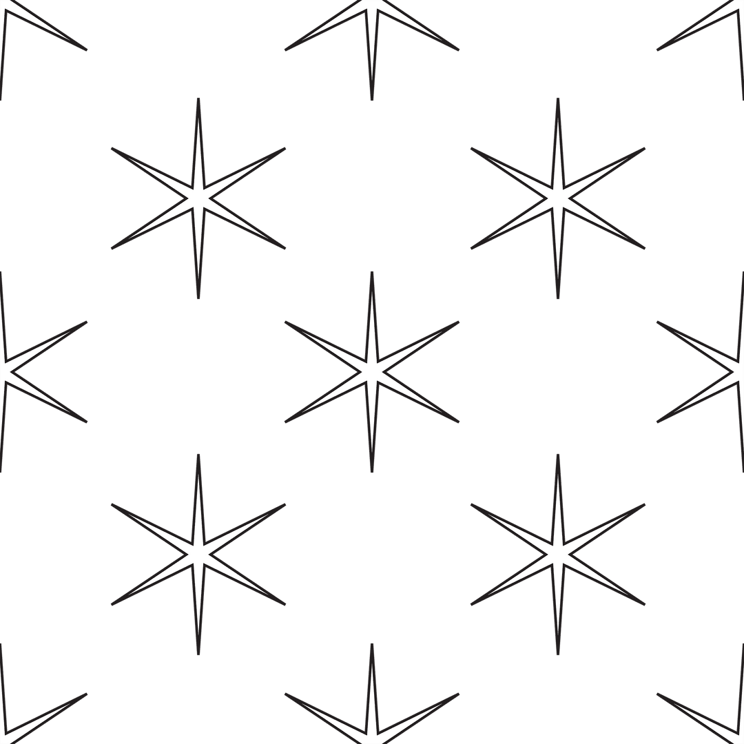 Christmas Stars Vector Pattern on Transparent Background