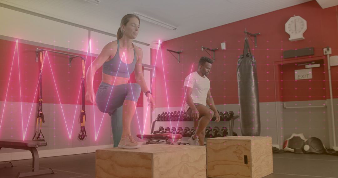 Advanced Fitness Technology in Modern Gym Setting