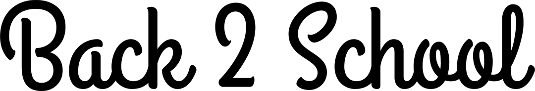 Transparent Back to School Text Silhouette