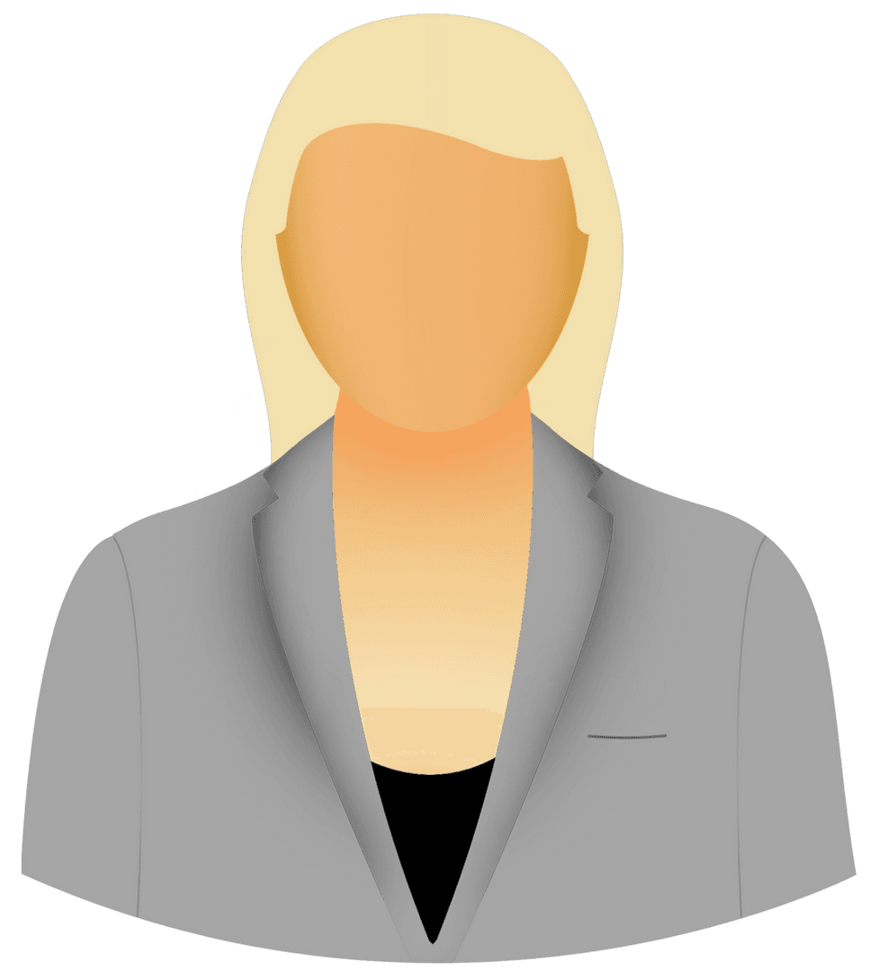 Caucasian Businesswoman Icon on Transparent Background