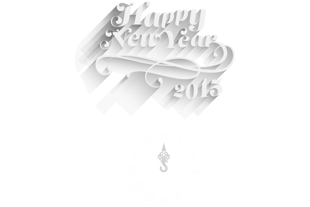 Transparent Happy New Year 2015 Celebration Banner