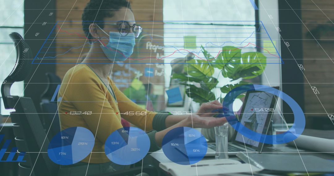 African American Professional Analyzing Data on Smartphone