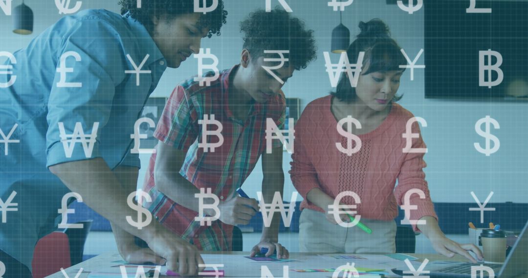 Collaborative Financial Planning with Diverse Architects and Currency Symbols