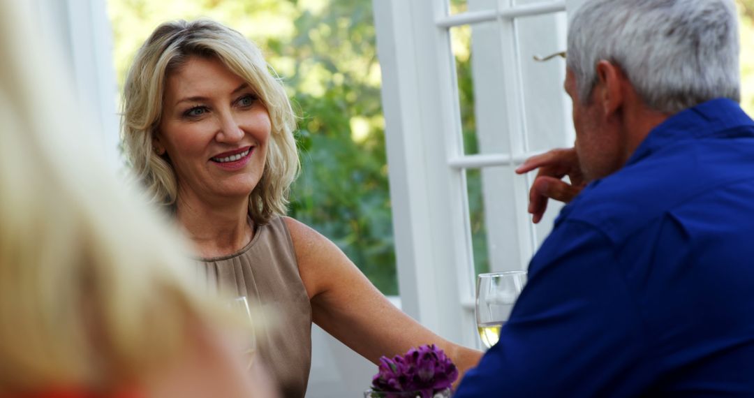 Lively Conversation at Social Gathering with Copy Space