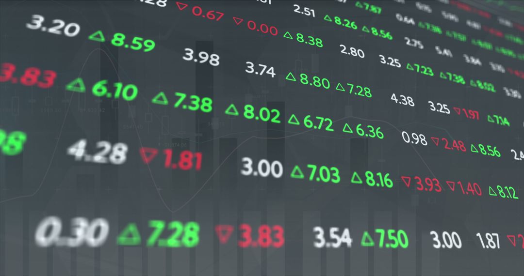 Statistical and Stock Market Data in Blur Effect with Chart Background