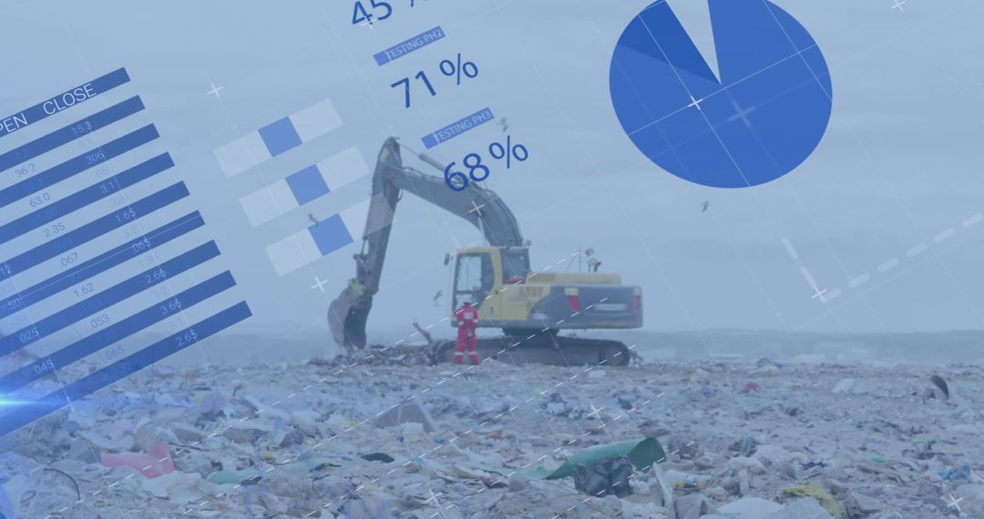 Overlay of Data Analytics with Excavator in Landfill Environment