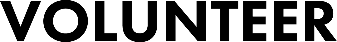 Volunteer Text Illustration on Transparent Background for Support Concepts