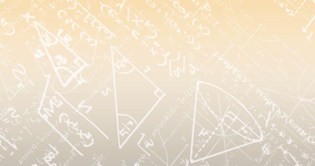 Mathematical Equations and Geometric Diagrams on Gradient Background