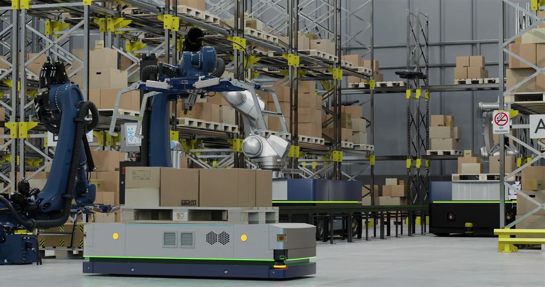Autonomous Robots Operating in Modern Warehouse Facility