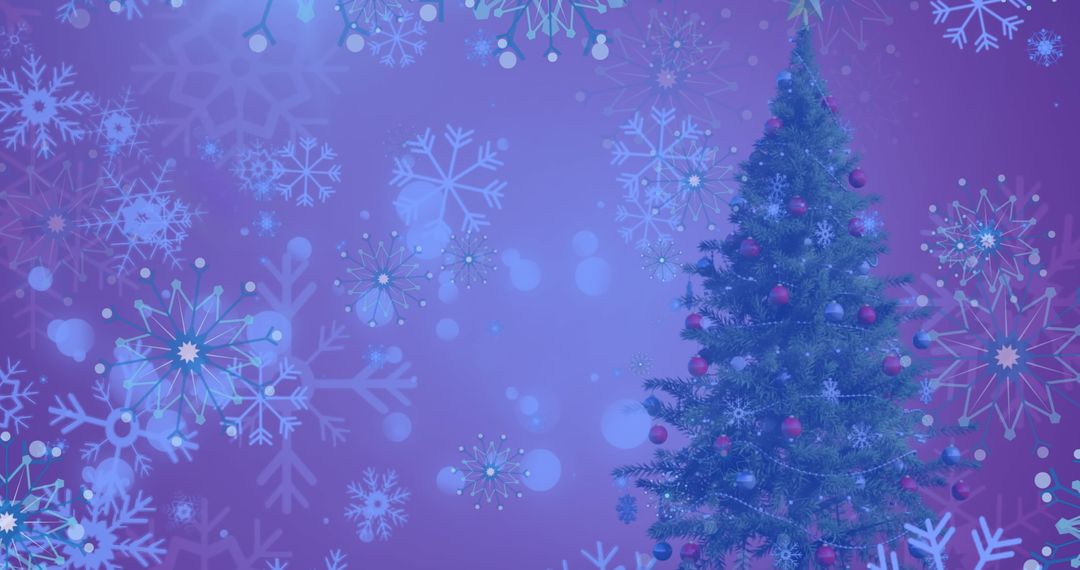 Festive Winter Wonderland with Christmas Tree