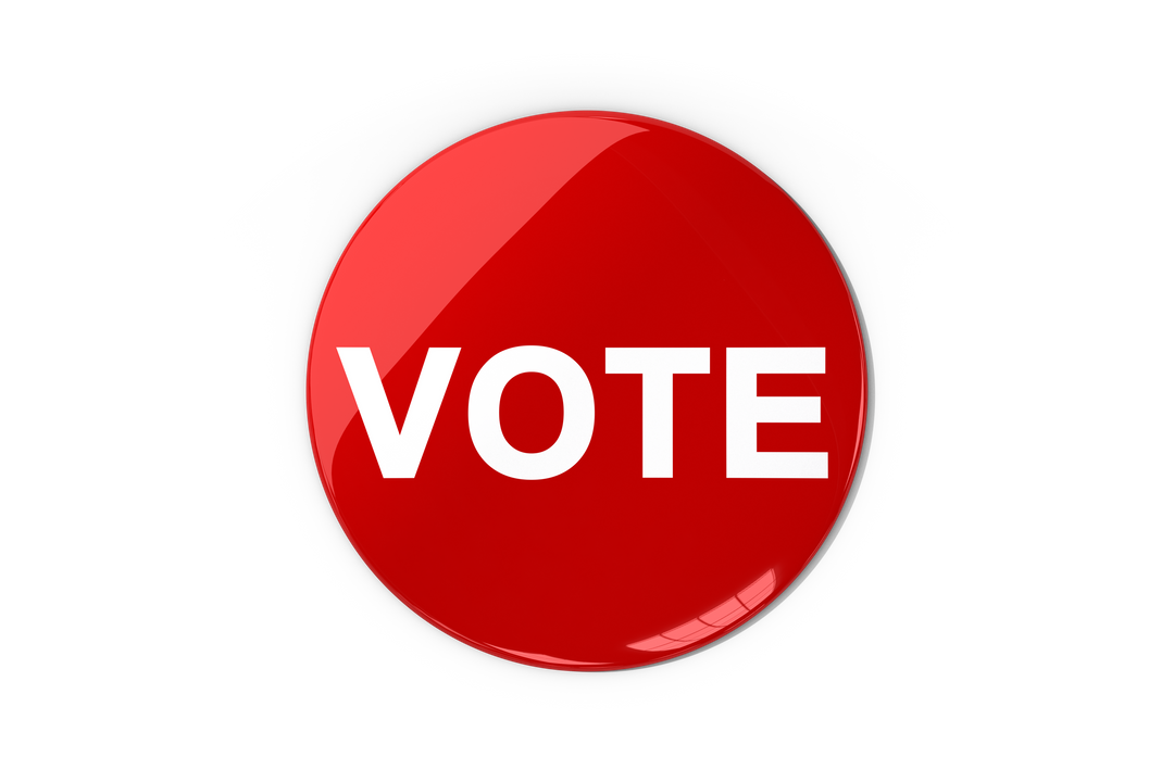 Transparent Vote Button Isolated with Red Circle for Election Campaigns, Communication - Download Free Stock Images Pikwizard.com