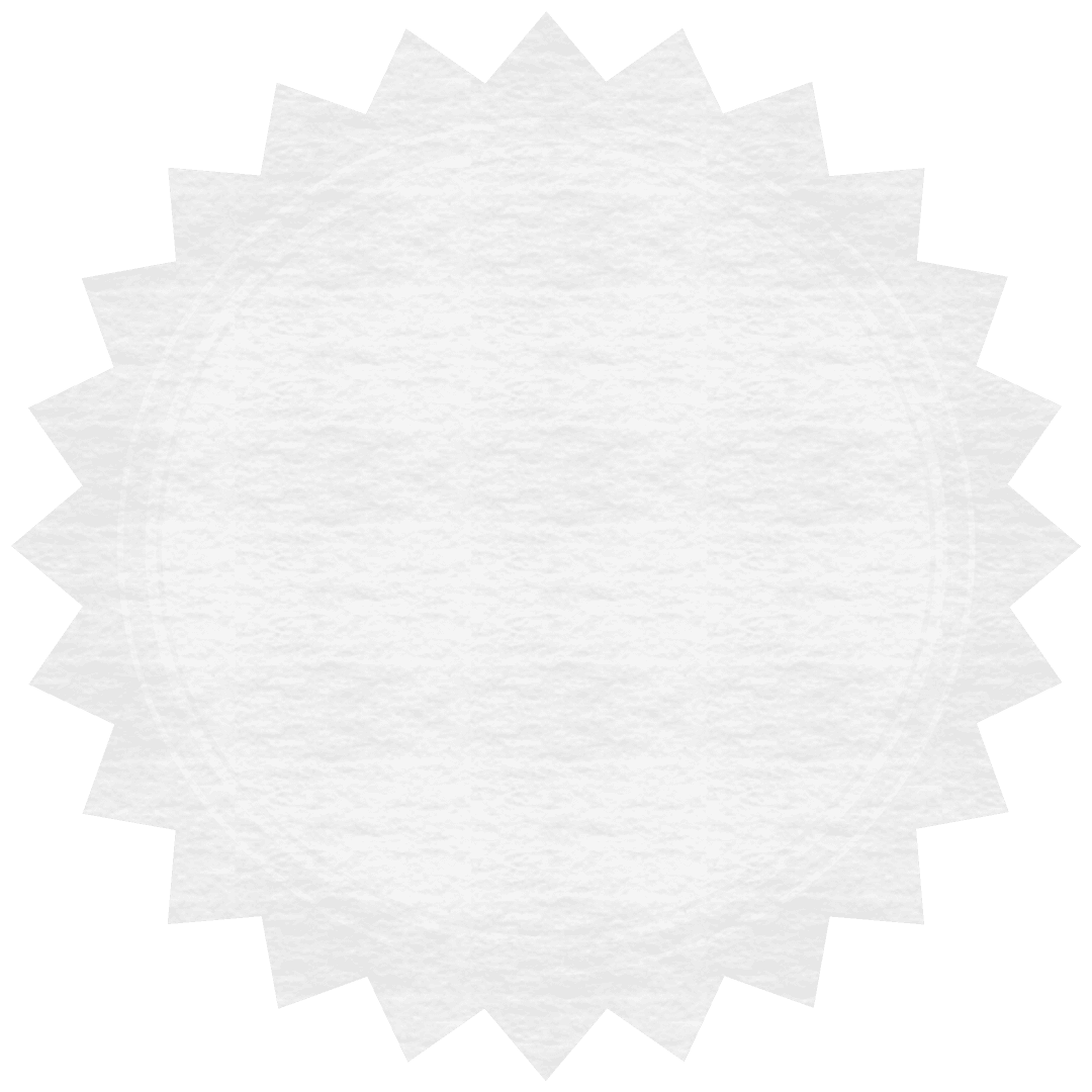 White Badge with Text Space on Transparent Background