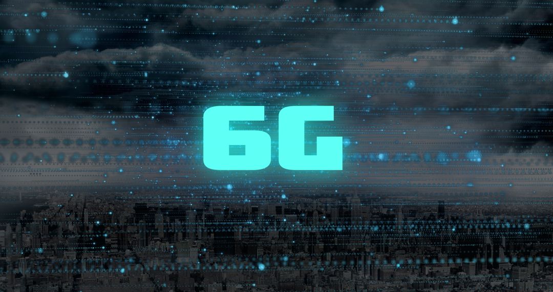 Futuristic 6G Network Digital Connection Concept