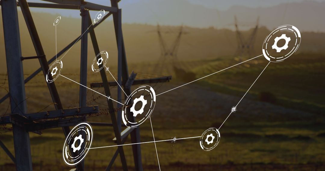 Digital Interface Pyramids with Energy Connections Concept