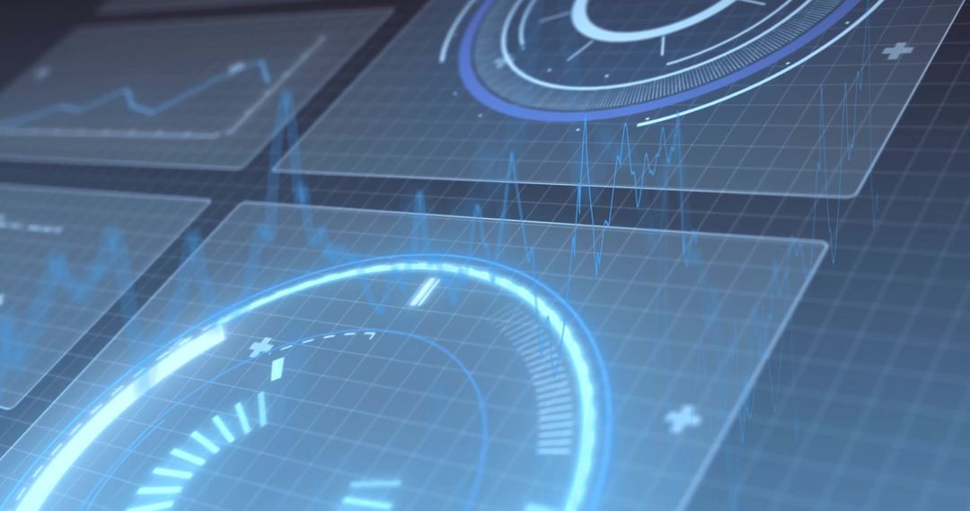 Futuristic Digital Interface with Immersive Circular Dial