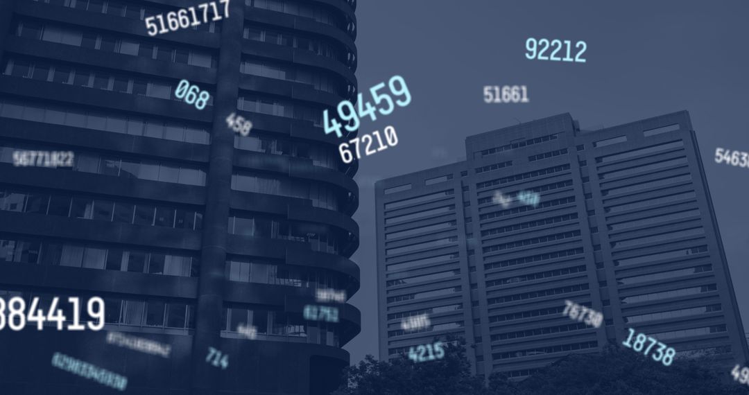 Dynamic Financial Numbers Over Metropolitan Skyline