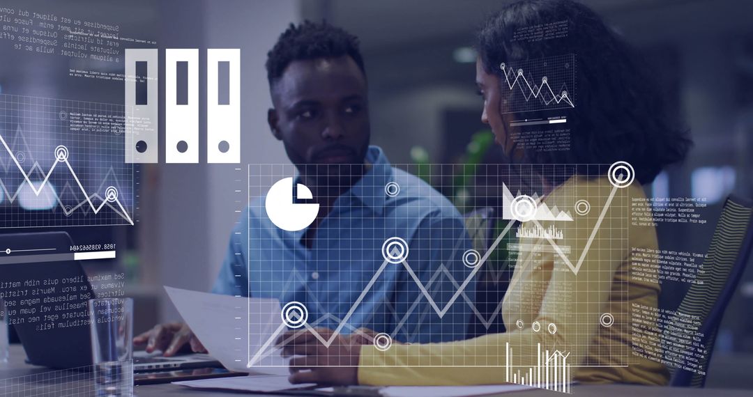 Global Business Discussion with Digital Analytics Interface