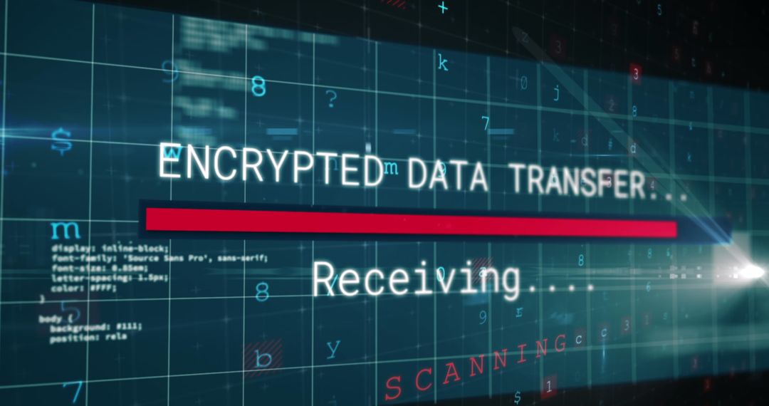 High-Tech Encrypted Data Transfer Digital Concept Background