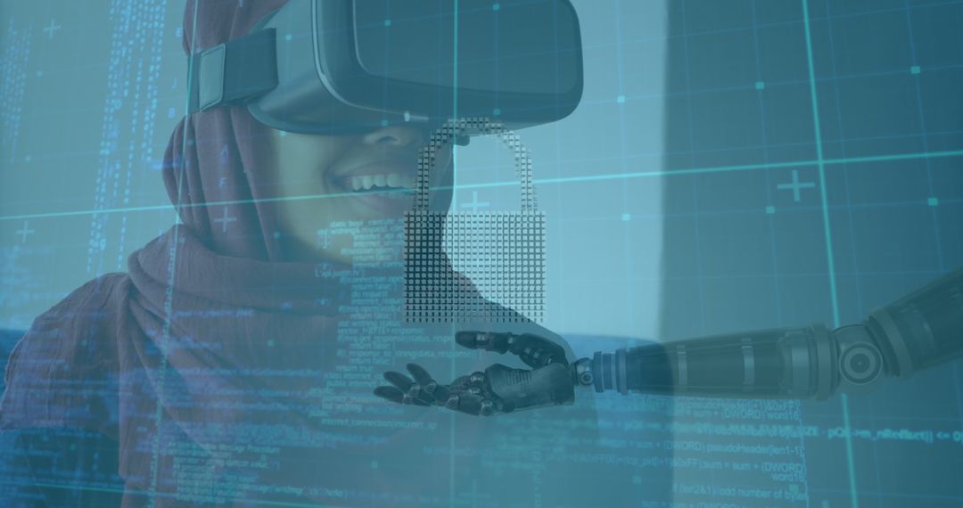 Futuristic Technology Interface with Virtual Reality and Robotics