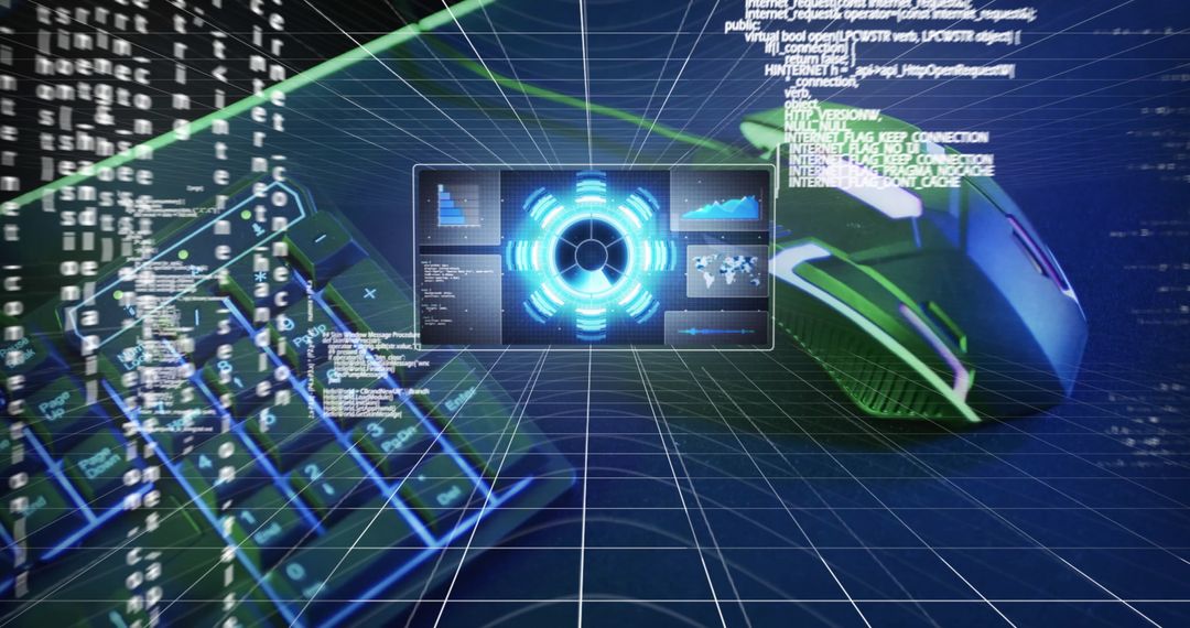 Digital Interface with Global Data Processing Display - Free Images, Stock Photos and Pictures on Pikwizard.com