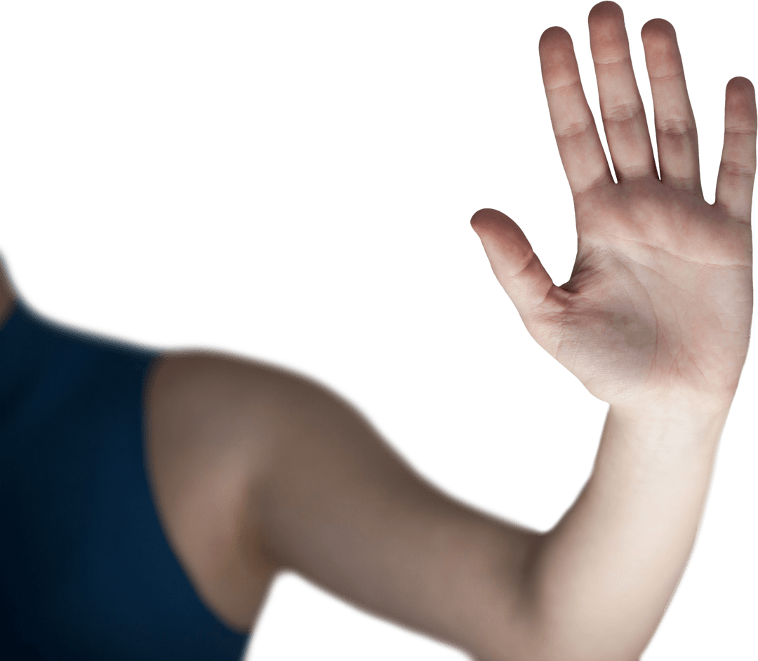 Transparent Barehand Gesture on White Background