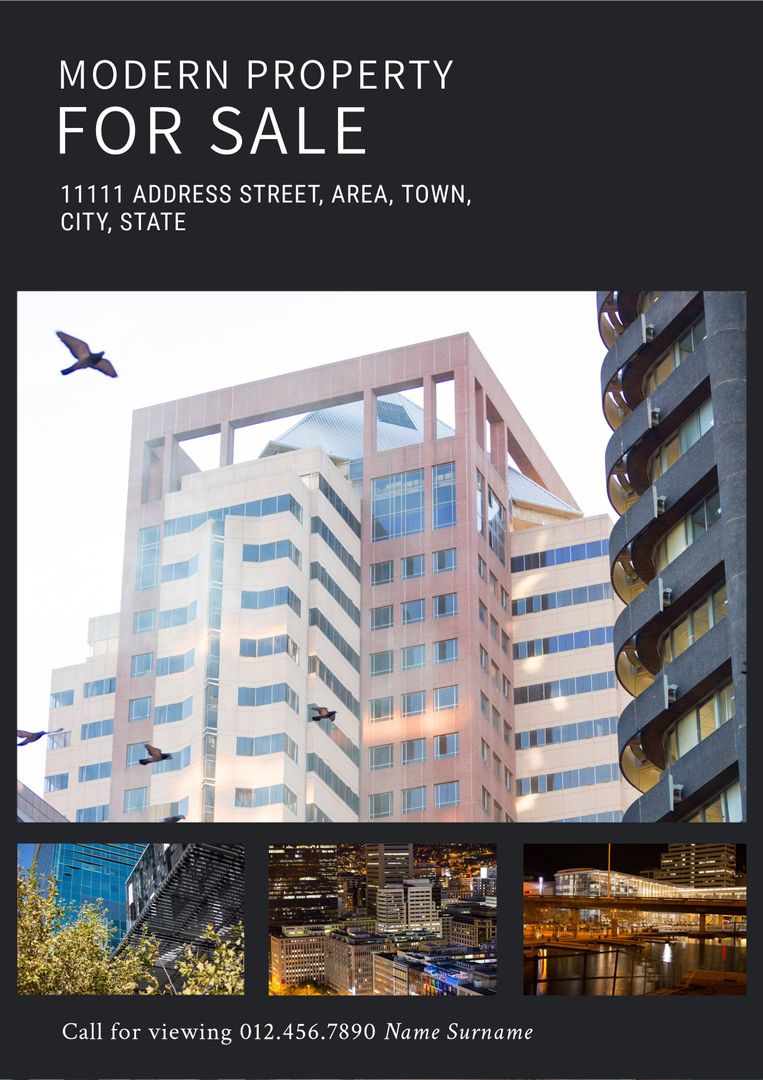 Sophisticated Property Sale Urban Modern Building Presentation