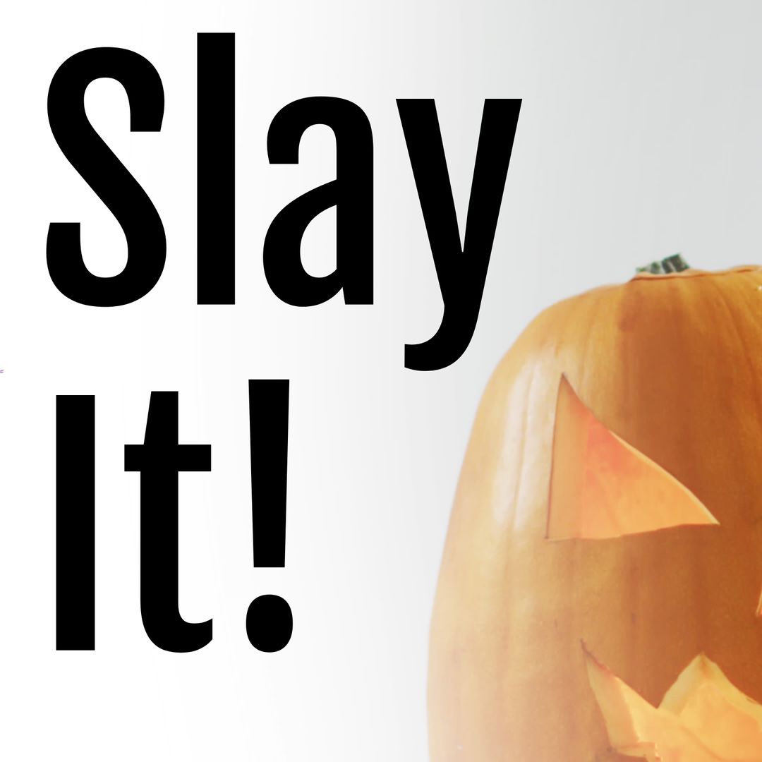 Inspirational Halloween Message with Carved Pumpkin - Download Free Stock Templates Pikwizard.com