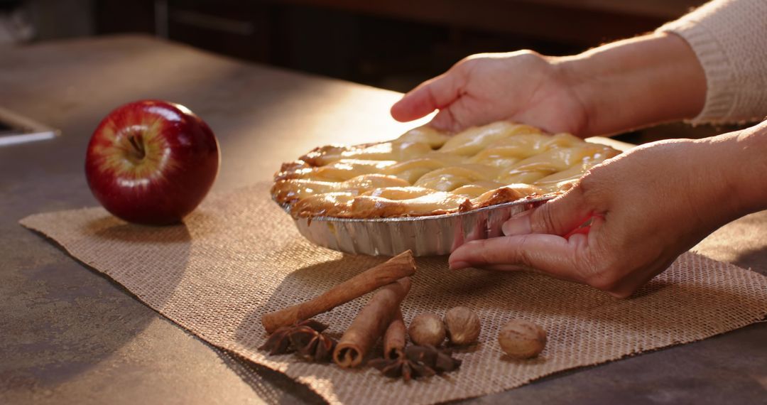 Rustic Homemade Apple Pie Preparations with Cozy Spices