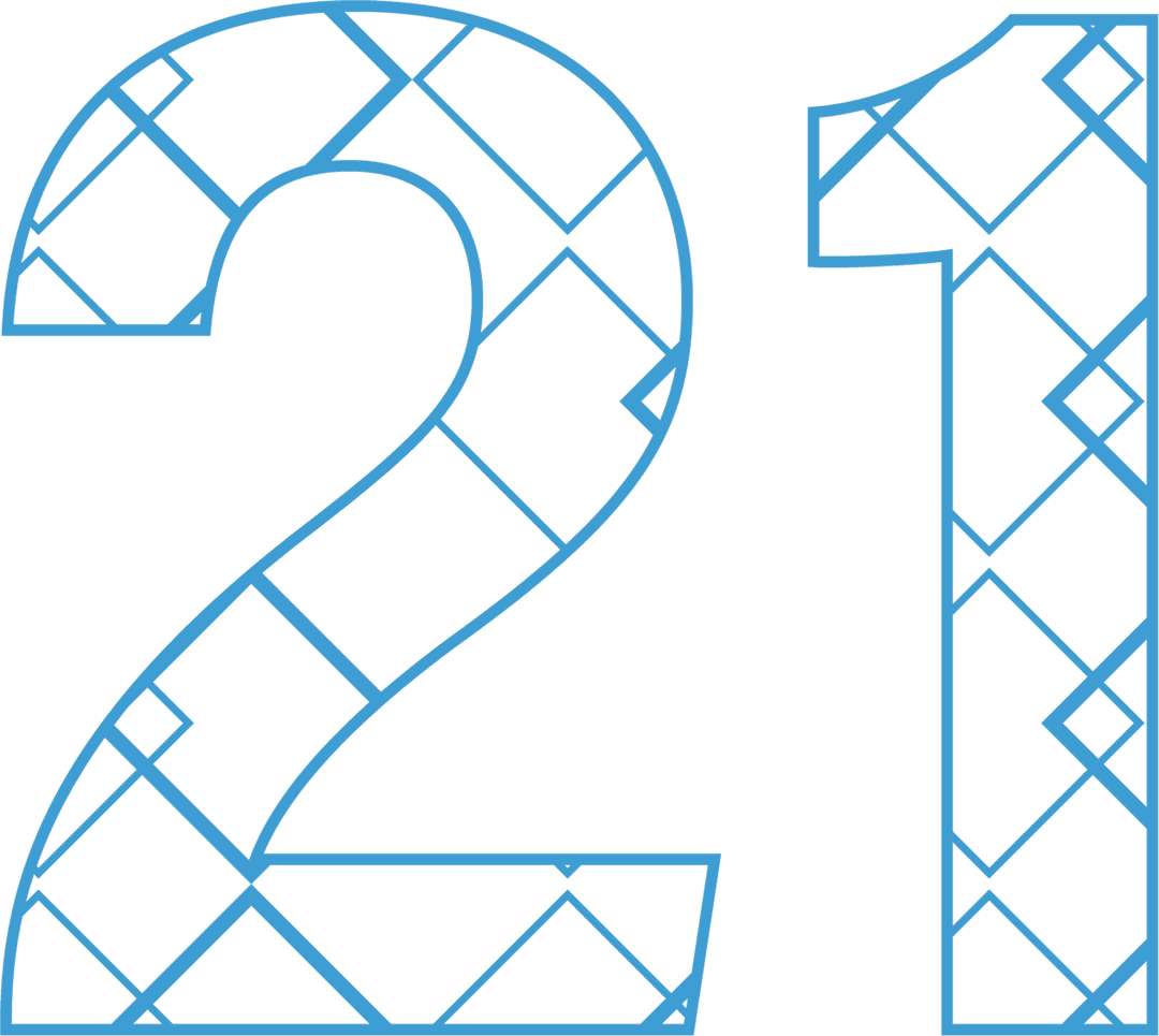 Stylish Patterned Blue 21 on Transparent Background