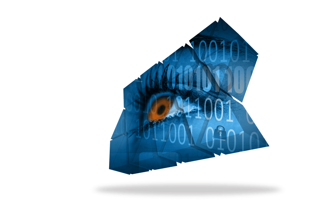 Eye with Binary Code on Transparent Screen Symbolizing Digital Security - Download Free Stock Images Pikwizard.com