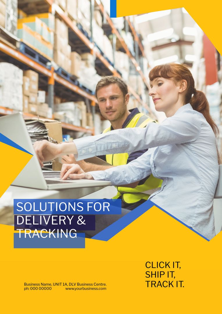 Efficient Team Working on Delivery Solutions in Warehouse - Download Free Stock Templates Pikwizard.com