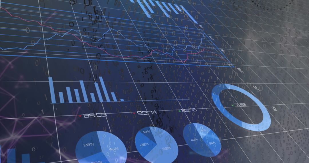Financial Data Interfaces and Digital Analytics Concept