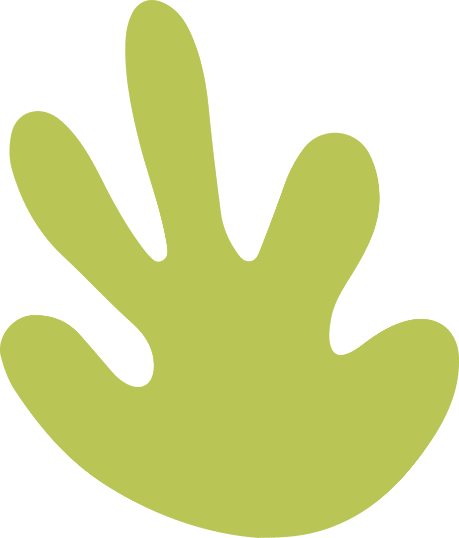 Abstract Transparent Organic Green Shape with Fluid Design