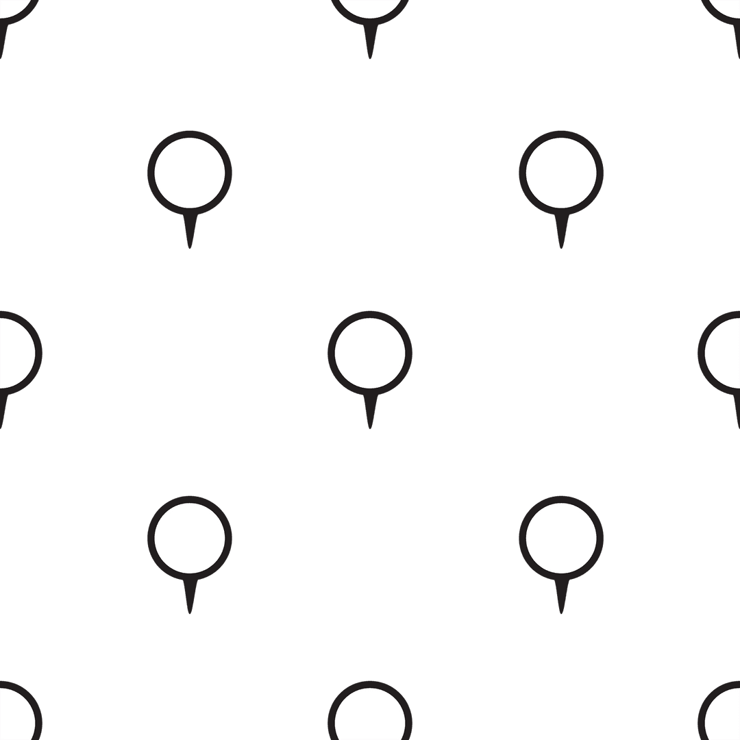 Transparent Black White Destination Pin Pattern Design