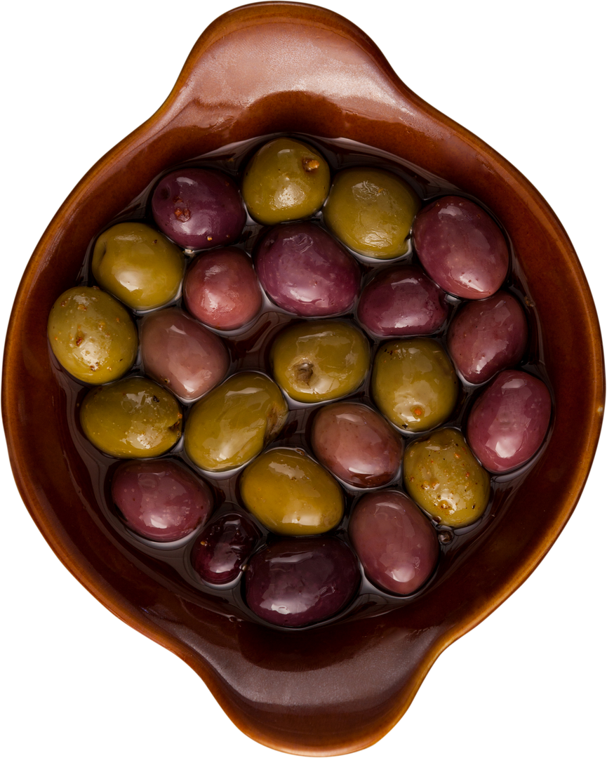 Assorted Olives with Oil in Transparent Wooden Bowl - Close Up - Download Free Stock Images Pikwizard.com