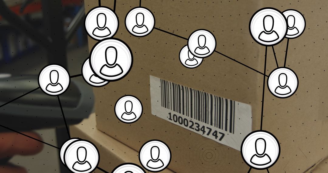 Warehouse Connectivity and Barcode Network Concept