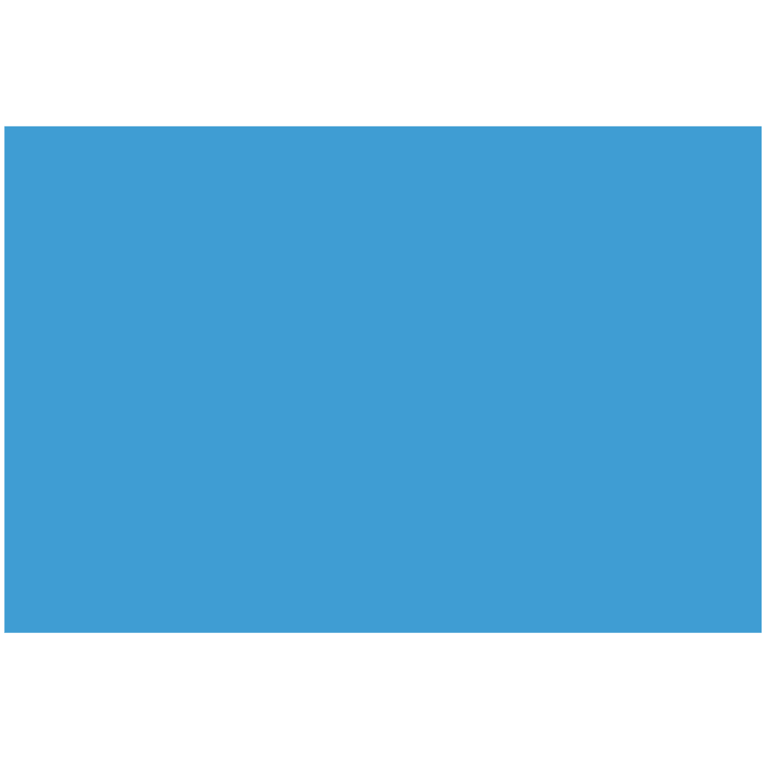 Blue Rectangle with Copy Space on Transparent Background