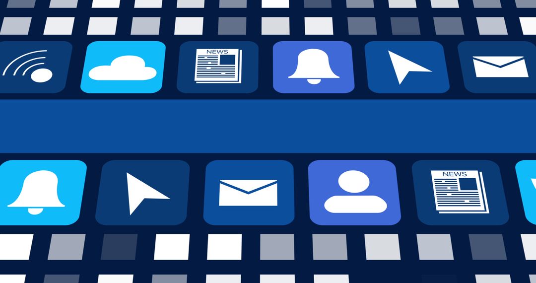 Digitally Generated Social Media and Notification Icons