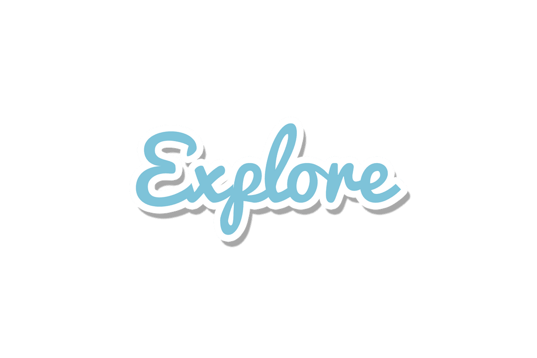 Transparent Handwritten 'Explore' Text Emitting Vibrant Energy