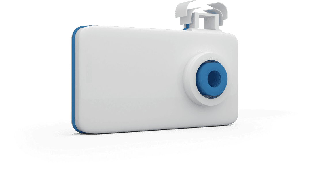 White Digital Camera Icon on Transparent Background for Photography