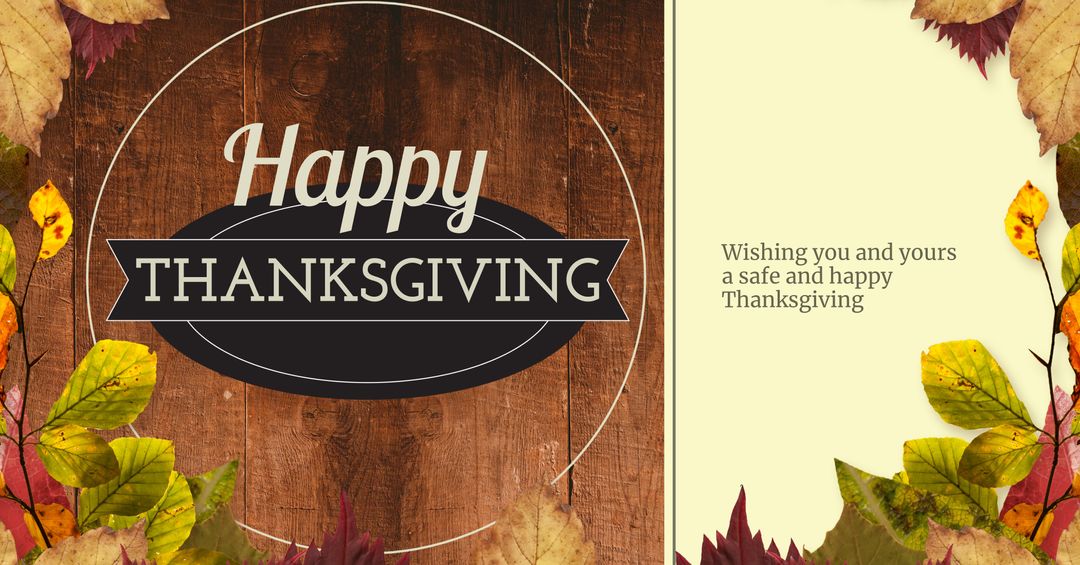 Warm Thanksgiving Wish with Autumn Leaves Greeting