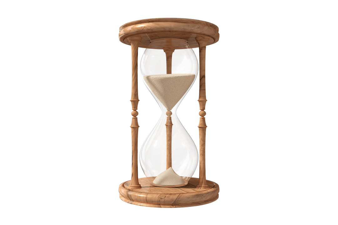 Transparent Wooden Hourglass Flowing Sand Timer