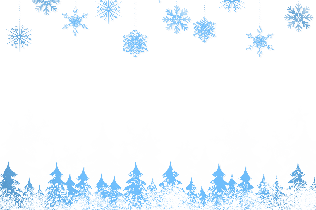 Winter Snowflake Overlay with Transparent Background