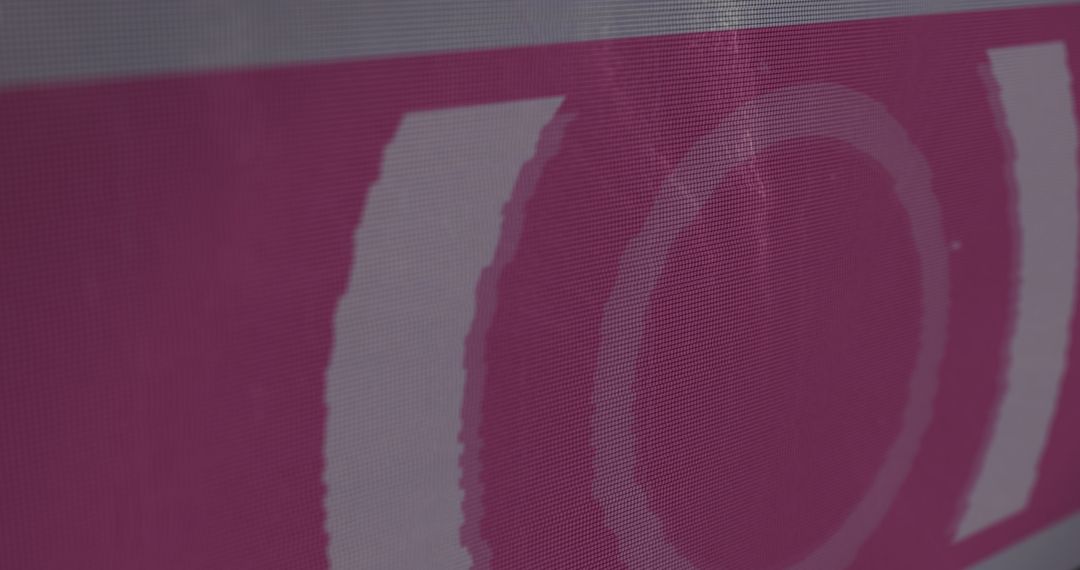 Glitch Effect with Circular Light Trails on Red Background