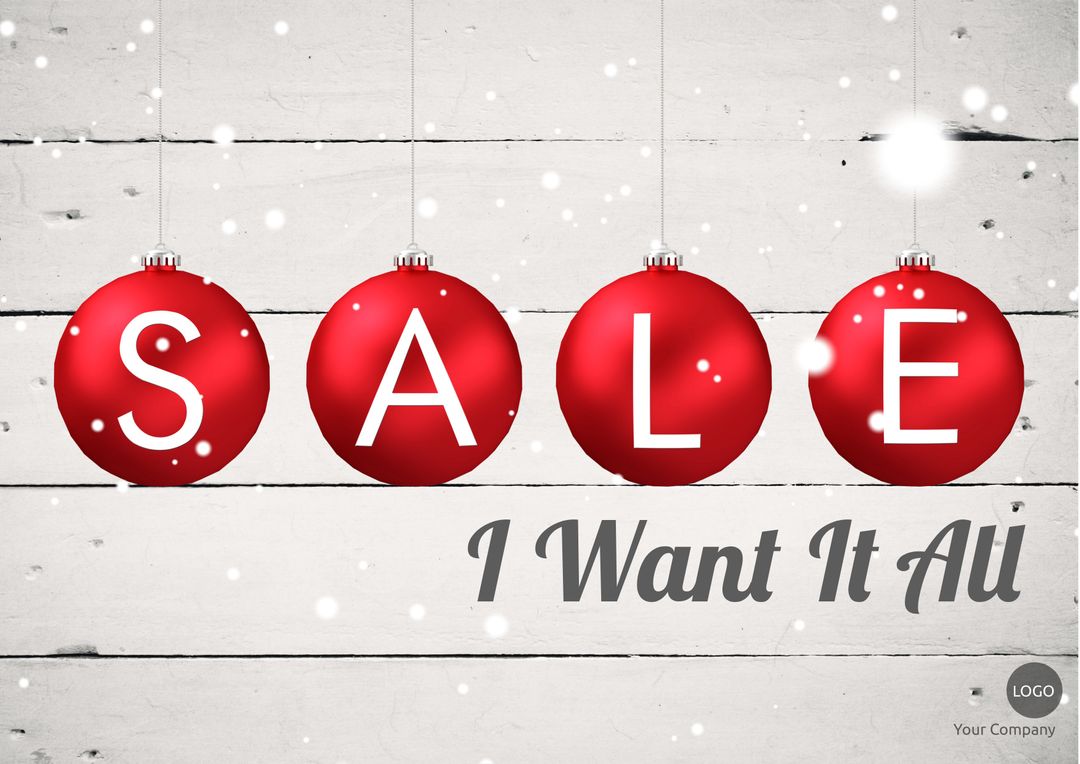 Festive Christmas Sale Advertisement with Rustic Touch