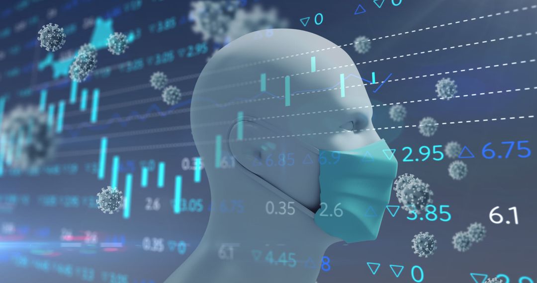 Digitally Generated Concept of COVID-19 Impact on Data