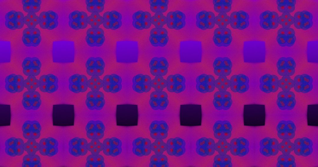 Hypnotic Motion Pattern with Pink Squares on Gradient Background