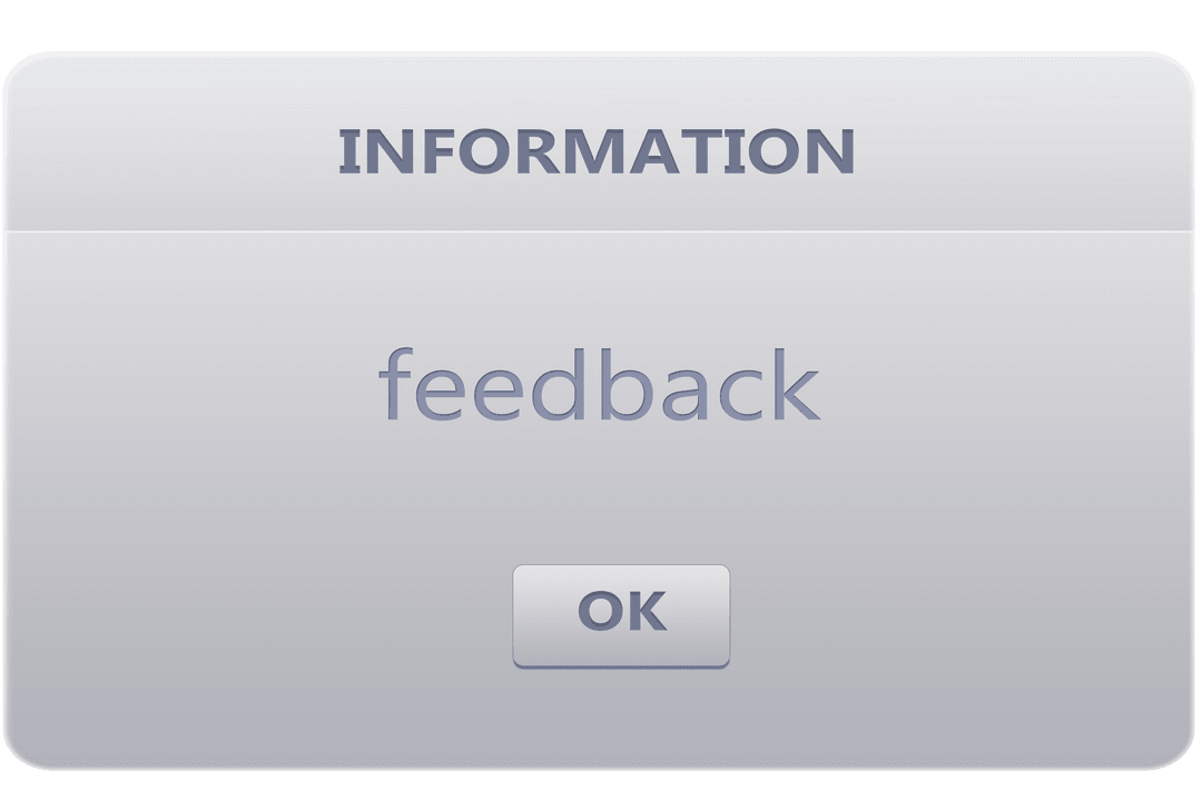 Feedback Popup with OK Button on Transparent Background - Download Free Stock Images Pikwizard.com