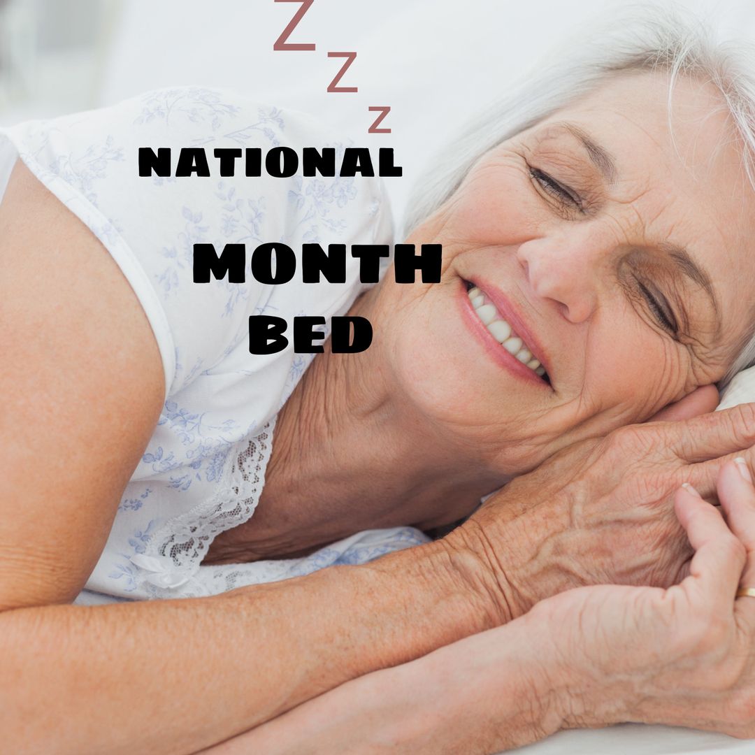 Content Senior Woman Enjoying Relaxed Sleep During Wellness Event